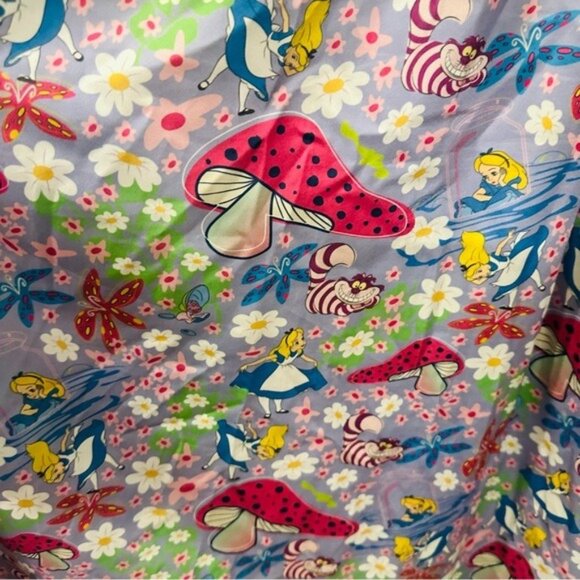 Disney Alice in Wonderland Kimono Robe XL Lavender Mushrooms Fairycore - Picture 11 of 15